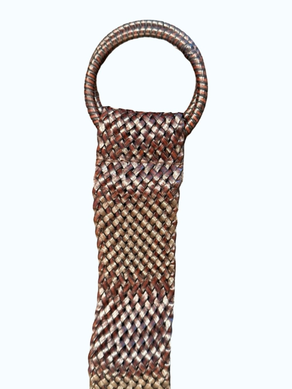 Men's Leather Belts - Brown and Black Braided and Smooth Styles - Picture 7 of 17